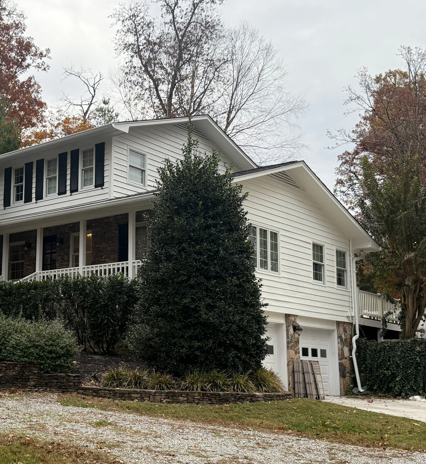 Finished exterior paint on an East Tennessee house